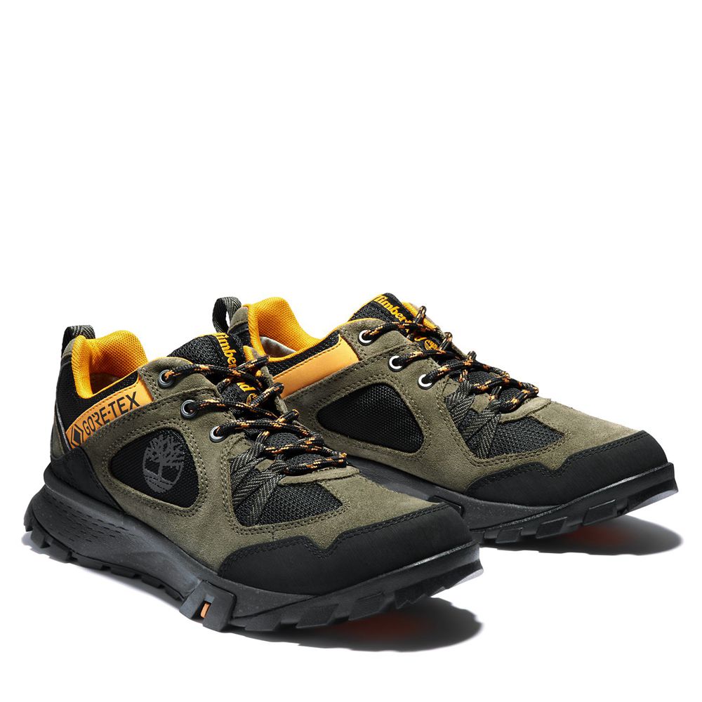 Botas Trekking Timberland Hombre Garrison Trail Waterproof Bajas Verde Oscuro - Chile BSN-942103